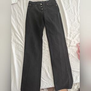 Zara Black Straight Leg Jeans
